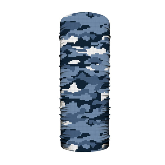 Microfibra Camuflado Pixel Azul Pescuezo Microfibra Pescuezo